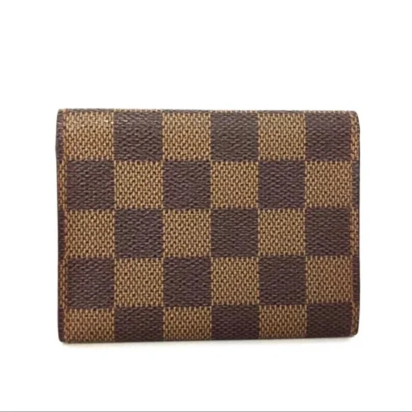 AUTH LOUIS VUITTON Damier Anvelpe Cult de Visit Card Case Holder
